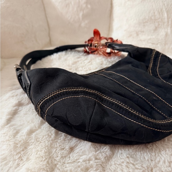 Vintage Black Coach Hobo Shoulder Bag - Picture 10 of 11